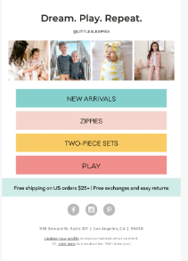 Little Sleepies Easter themed newsletter